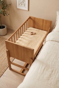 Wollen onderlegger / onderdeken co-sleeper amandel – merinowol – 50x90cm