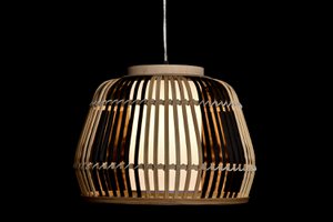 LAMPARA TECHO BAMBU POLIESTER 42X42X30 NATUURLIJK LA191845