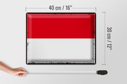 Tin Sign Flag Indonesia 40x30cm Retro Flag Indonesia