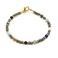 Bracelet gray with gemstones