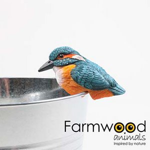 Pothanger Vogel Kingfisher 10x8x5.5cm