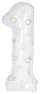 Folienballon Miffy 1 Jahr blau OK 8135