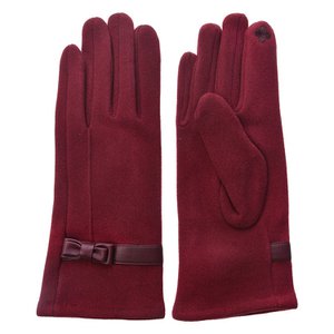 Gloves Winter 8x24 cm Red Polyester Gloves Ladies