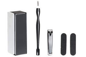 REGALO SET 7 KRISTAL INOX 8,5X8,5X13 MANICURA GRIJS RC181641