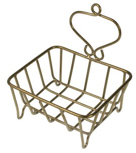 Zeepmandje met hart metaal goudkleurig