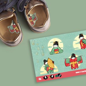 Geishas - Schuhaufkleber