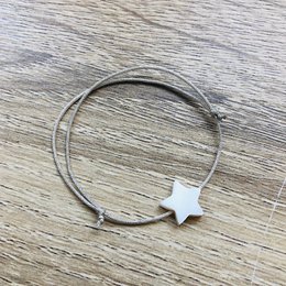 Camille parelmoer kinderarmband met verstelbaar zilveren koord