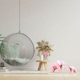 DIY Elephants Mama & Baby – Pink