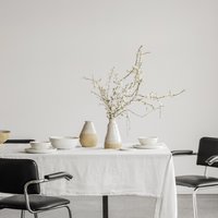 Linen Tablecloth Off White (250x145 cm)