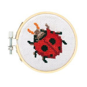 Mini Cross Stich Embroidery Kit - Ladybug