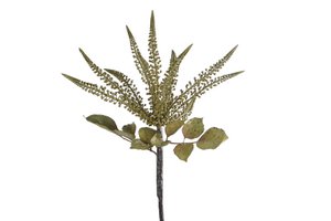 Kunstbloem Mahonia groen 25x25x112c