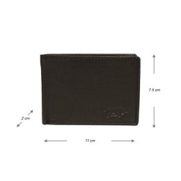 Men's Wallet Billfold Model Of Black Leather
