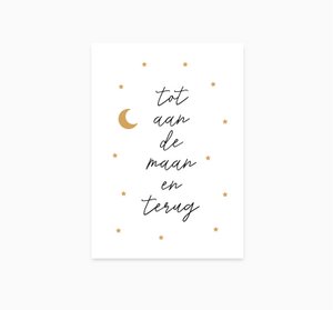 A6 Postcard || Until the moon and back