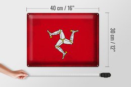 Blechschild Flagge Isle of Man 40x30cm Isle of Man Vintage