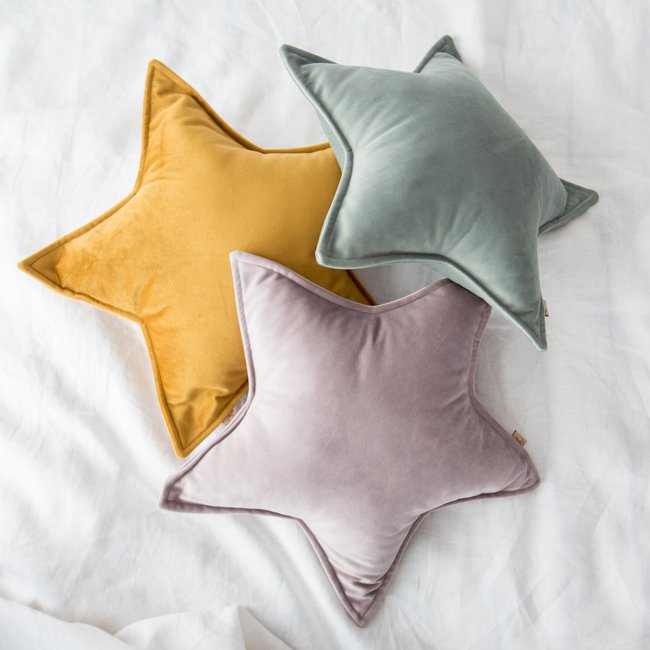 VELVET STAR PILLOW (9 colours) S size
