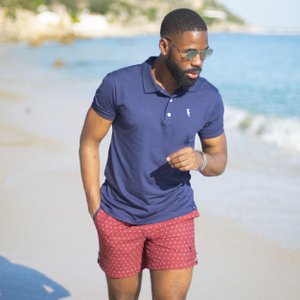 Blue Polo Shirt Men Summer | Sanwin Beachwear