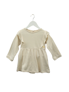 Little Chic Baby Dress – Cream White with Refined Ruffles – Timeless Elegance