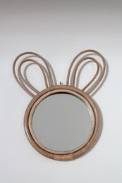 Rattan Spiegel Hase