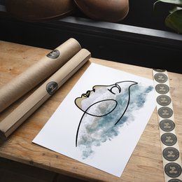 Face And Wave Beach Print