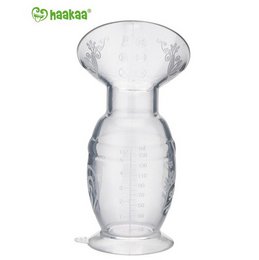 Haakaa Colector de Leche Silicona 100% Natural 150ml + Tapa Gris