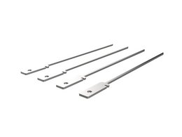 Set of 4 stainless steel barbecue skewers, ideal for grilling meat, vegetables, and other foods on the grill.