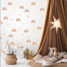 Adesivo da parete | Mini Arcobaleni Beige