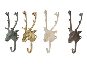 Herten kapstokhaak van gietijzer