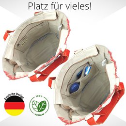 Sunsa XXL dameshandtas. Grote canvas tas. Veganistische strandtas/sporttas. Weekender in vintage retrostijl