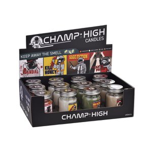 CHAMP HIGH DISPLAY 12 DEODORIZING CANDLES