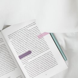 Mystiek Paars | Ordinate pakket van 200 plakstrips zelfklevende markeerfilm | Beschrijfbare tabbladen met plaknotities | 10 kleuren zelfklevende markers | Plaknotities l Indextabbladen | Paginamarkering voor paginamarkering