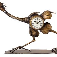 metal double side clock bird bronze