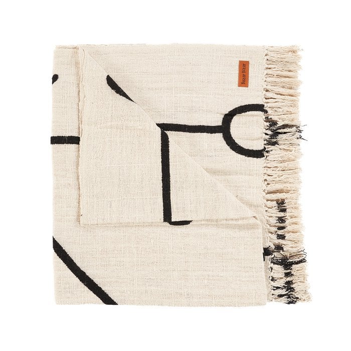 The Evil Eye Bedsprei - Natuurlijk Zwart