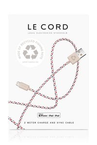 Spiral iPhone Lightning cable · 2 meter · Made of recycled fishing nets