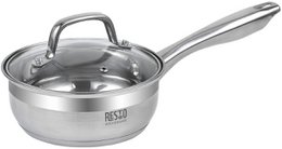 A round, black cast iron frying pan with a metal handle. The pan is suitable for all heat sources and is PFAS-free.