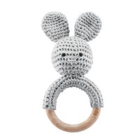 Rattle-teether Bunny - light grey 