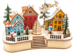 Lamp Kerstdorp | Kerstmis | Houten speelgoed