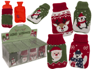 Hand warmer, X-MAS, with knitted cover,