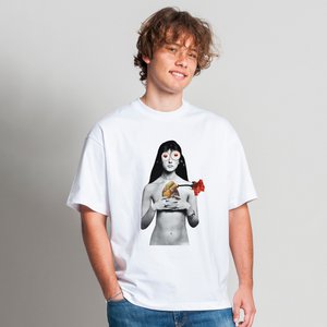 T-Shirt Man Size M/L with digital print "Woman in Love"