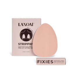  Nude beige oval-shaped adhesive boob tape pasties, pre-cut fashion tape for clothing support.