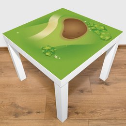 Green play mat with grassy landscape and mud, suitable for kids' toys and activities.