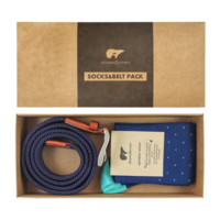 Gift Box riem Jamie en Turquoise Dots sokken