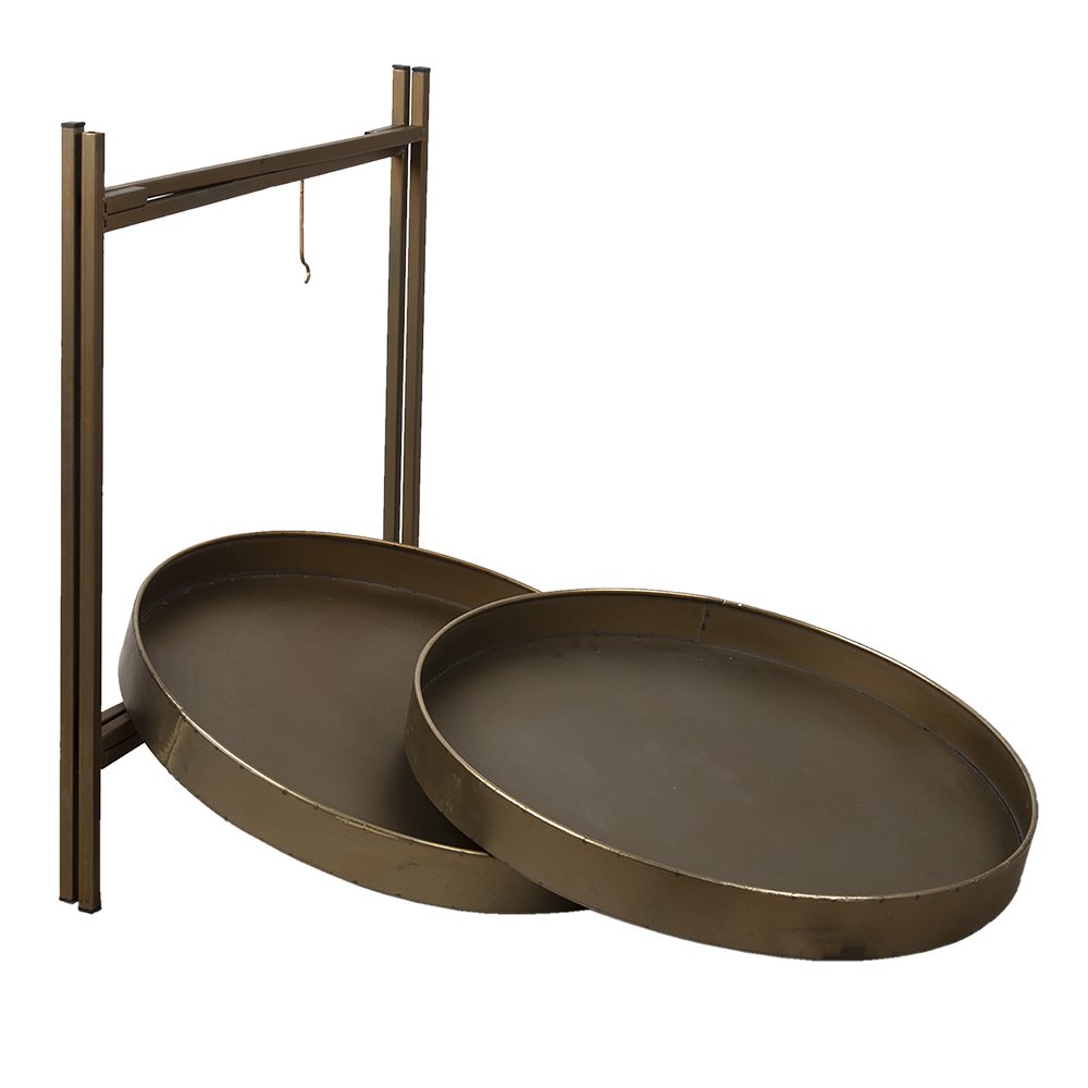 Bijzettafel Ø 52x60 cm Koperkleurig Metaal