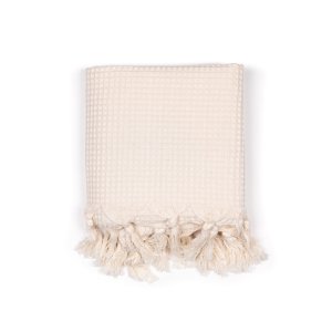 Handwoven Wafflepiqué Towel | Ecru