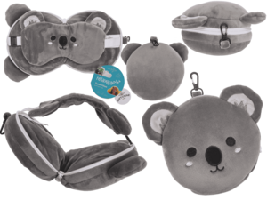 Kids Plush travel pillow with eye mask,