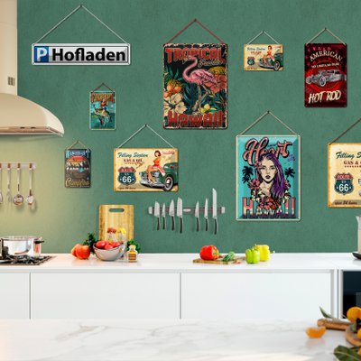 Tin Sign Saying 12x18cm Hotel Mama All Inclusive 24/7