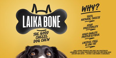 LAIKA BONE Healthy dog cheese chews, dental chews, yak.