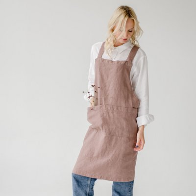 Graublau breite Streifen rustikale Leinen große Tasche Online