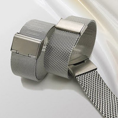 Correa metálica para reloj de acero inox.macizo-20mm,22mm,24mm