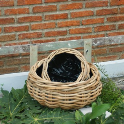 Panier D'escalier 2 Pièces avec Poignée En Cuir pour Escaliers Panier D'escalier 2 Pièces avec Poignée En Cuir pour Escaliers